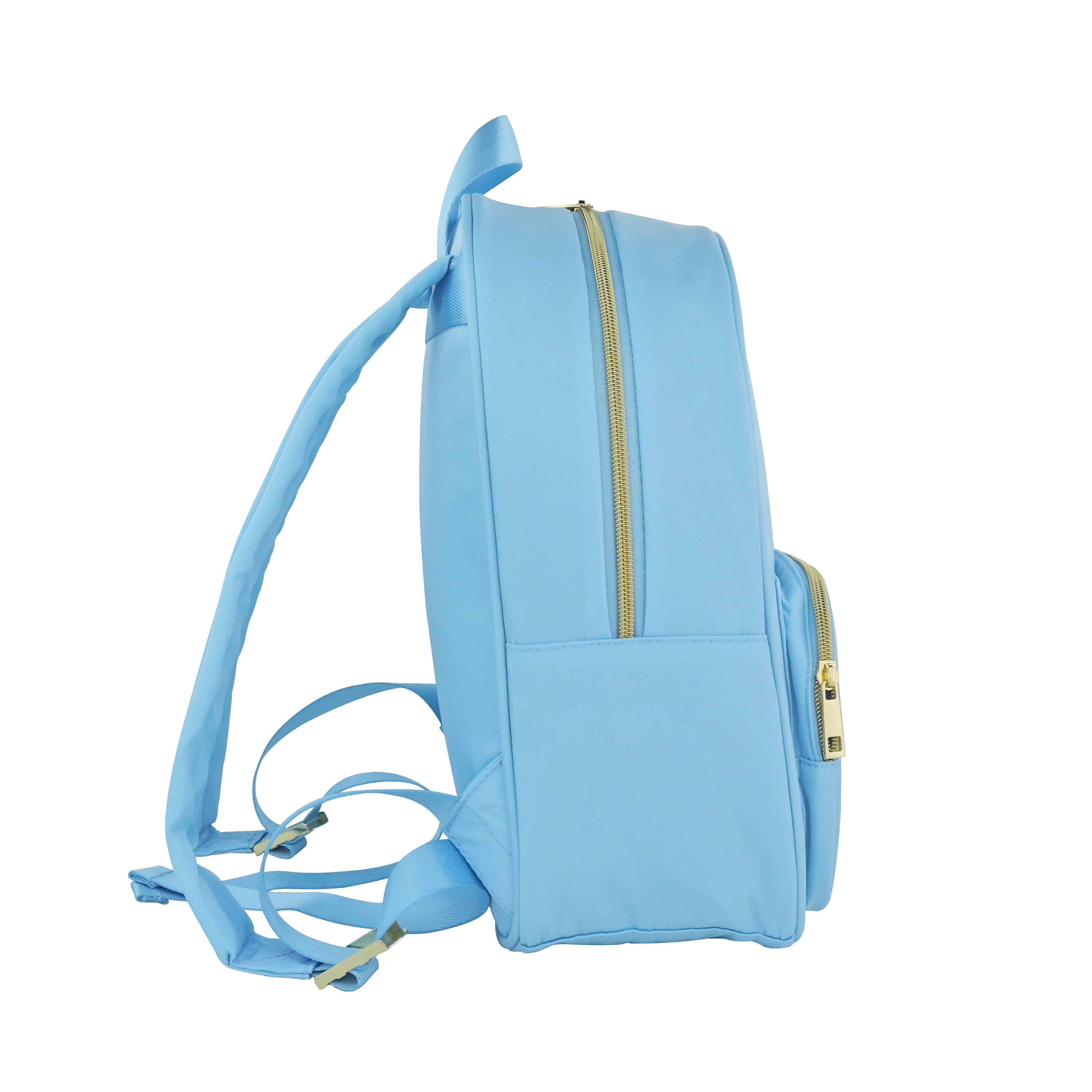 Hello Hobby Nylon Backpack, Customizable Travel Book Bag for Crafts, School, and Everyday Use, Blue