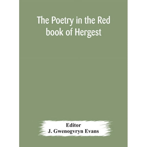The Poetry In The Red Book Of Hergest, (Hardcover)