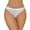 White, variant on Womens Bikini Briefs Underwear Pack Silky Shiny Low Waist Transparent Panties