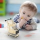 thumbnail image 4 of Mini carrito de compras de juguete para niños | Juguete de supermercado de juguete con bloques de madera giratorios de 360 grados | Juguete educativo de rol para niños pequeños, 4 of 4