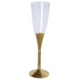 thumbnail image 4 of Balsa Circle 6 Gold Plastic Champagne Flutes 5 oz Disposable Glasses Favor Holders Wedding Party Buffet Tableware, 4 of 6