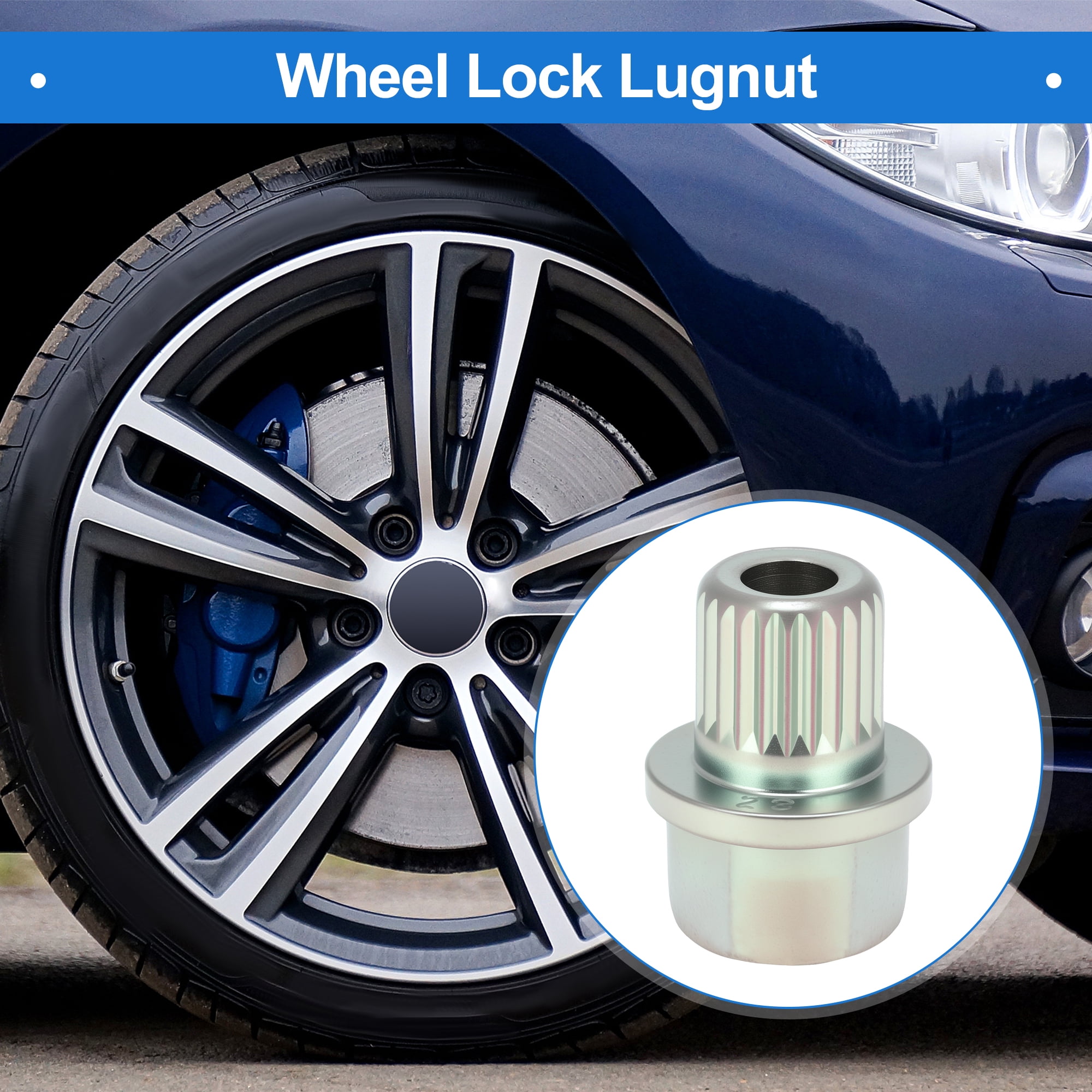 Unique Bargains for BMW Wheel Lock Lugnut 40/23PT Galvanized Alloy Steel Anti-theft K
