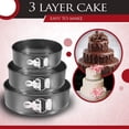 thumbnail image 3 of Set Completo de 100 Piezas para Hornear y Decorar Pasteles: 3 Moldes Springform Antiadherentes (4, 7, 8 Pulgadas), Boquillas, Nivelador y eBook, 3 of 5