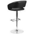 thumbnail image 4 of Bowery Hill Tabouret de Bar Réglable en Similicuir Contemporain de 32'' en Noir, 4 of 9