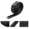 thumbnail image 4 of Uxcell 0.8" ID 3.3ft Heat Shielded Fire Sleeve Silicone Coated Fiberglass Tape, for Automotive Hose Lines, 4 of 7