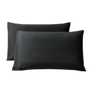 Mainstays Comfort Chill Microfiber Bed Sheet Set, Queen, Rich Black, 4 Piece