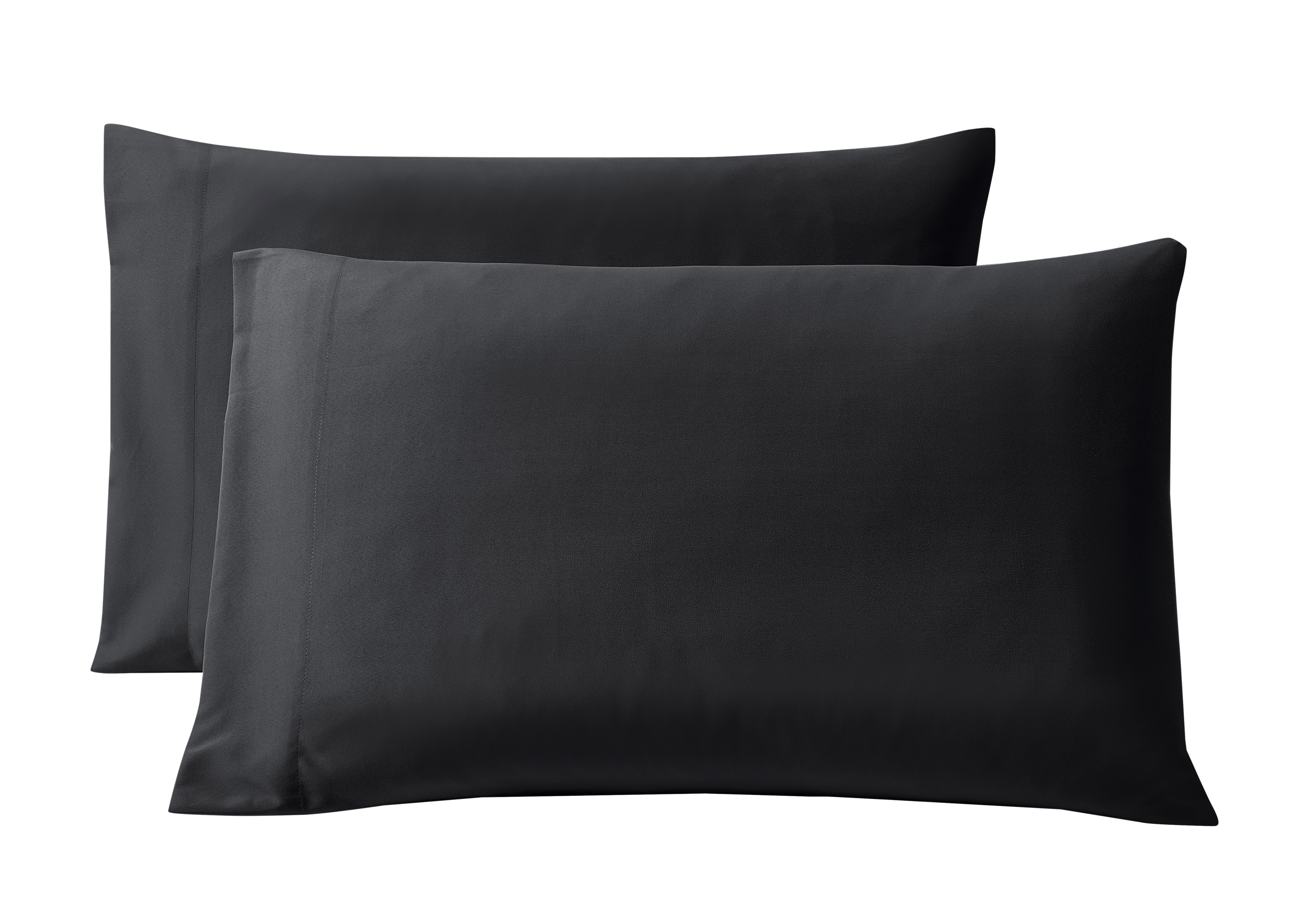 MAINSTAYS COMFORT CHILL MICROFIBER BED SHEET SET, KING, RICH BLACK, 4 PIECE
