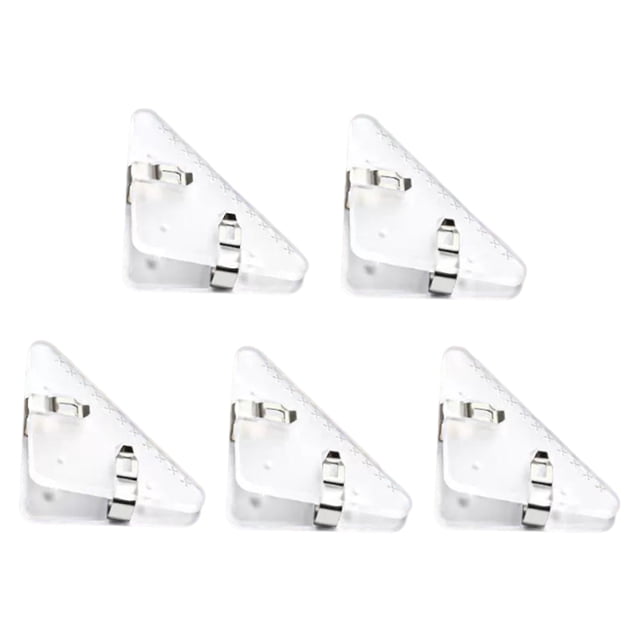 5pcs Triangular Corner Paper Clips Test Paper Organizer Office File Classification Folder with Metal Spring Clamp Prevents Page Curling Office Document Clip for Students