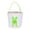 Green, variant on Easter Bunny Basket Bags for Kids, Canvas Cotton Personalized Egg Basket Hunt Bags Cute Rabbit Print Buckets for Easter Eggs, Candy, Gift