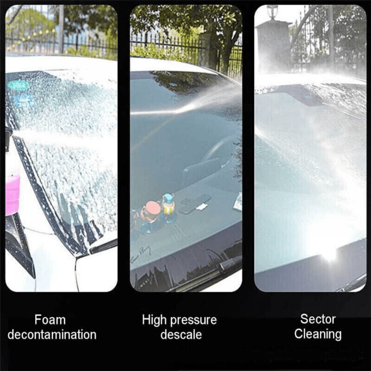 288VF Cordless Pressure Washer with 2 Batteries & Foam Water Bottle - 800W Electric Power Washer, 30Bar High Pressure, 5m Hose for Cars, Driveway, Patio Cleaning