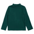 thumbnail image 3 of iiniim Boys Girls Thermal Underwear Tops Winter Fleece Lined Long Sleeve Undershirts Baselayer T-Shirts Sweater Green 140, 3 of 7