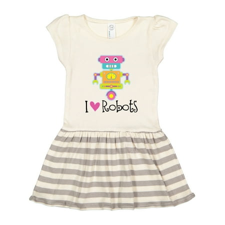 

Inktastic Robotics Girl I Love Robots Gift Toddler Girl Dress