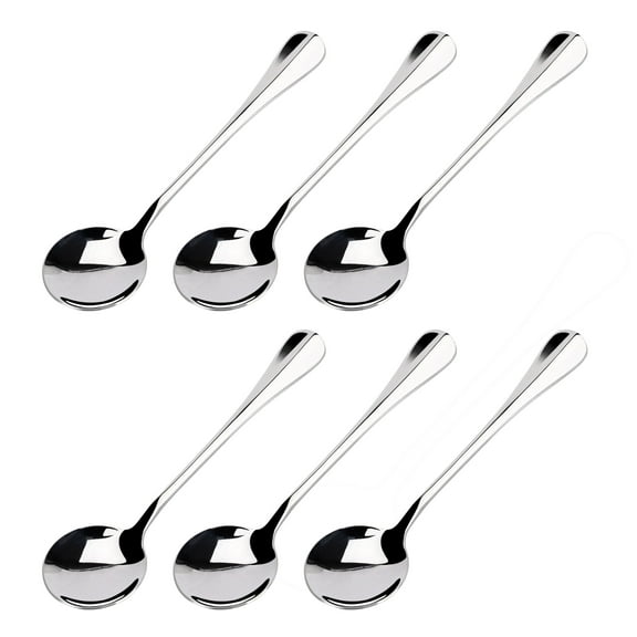 Unique Bargains Stainless Steel Spoons Set of 6 for Cooking Spoon 6.3" Length