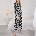 thumbnail image 4 of Bingfone Womens Pajama Sets Similar To Leopard Print Print,Long Sleeve Loungewear Pajamas Set-Large, 4 of 9
