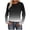 Black, variant on Women Long Sleeve Tops Casual Ombre Printed Round Neck Lightweight T-Shirt Relaxed Fit Raglan Sleeve Top for Everyday Wear