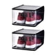 thumbnail image 2 of 4 cajas de zapatos desmontables, transparentes, apilables y de plástico, organizador de zapatos a prueba de polvo para el hogar y el dormitorio (tamaño grande, blanco)., 2 of 5