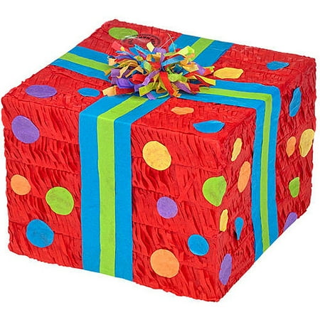 red birthday present pinata walmart com