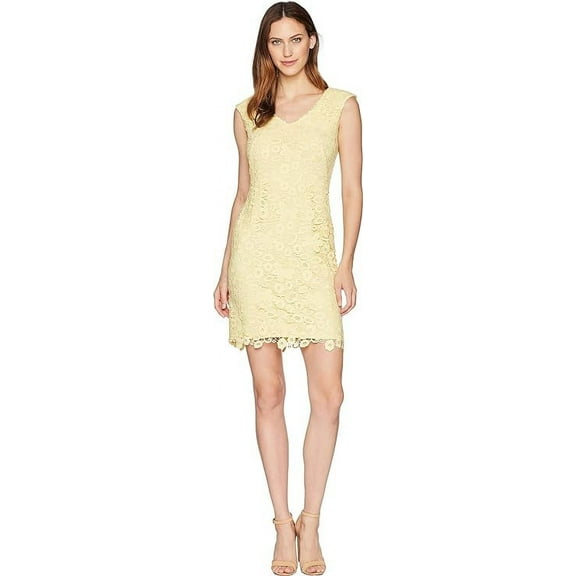 Lauren Ralph Lauren Women's Heiress Floral - Montie Dress Island Yellow 8