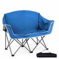 thumbnail image 6 of ELLEGNT Double Camping Chair with Cup Holders and Armrests – Heavy Duty Outdoor Lawn Chair, Includes Carry Bag, Blue, 6 of 10