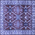 thumbnail image 1 of Ahgly Company Indoor Square Geometric Blue Traditional Area Rugs, 8' Square, 1 of 4
