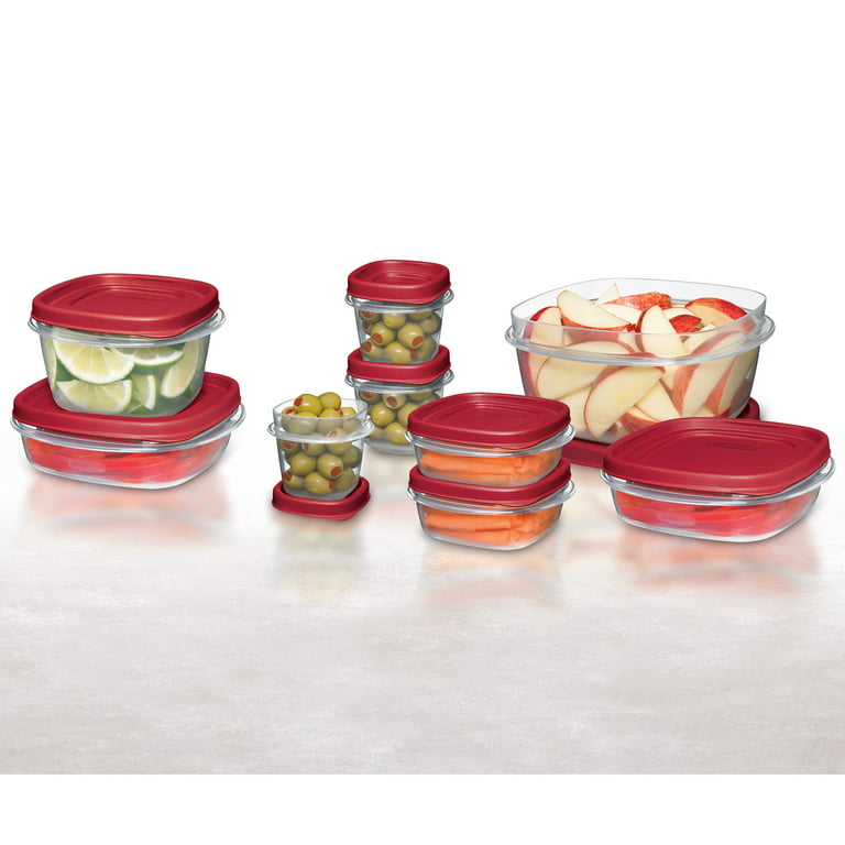 Rubbermaid® Easy Find Lids® Food Storage Set - Red/Clear, 24 pc