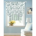 thumbnail image 2 of Teal Blue Green Tie Up Curtains for Window, Thermal Insulated Balloon Shade Adjustable Rod Pocket Curtains Valance Panels for Kitchen Bathroom Cafe 42 x 54 Vintage Farmhouse Boho Flower Leaf, 2 of 6