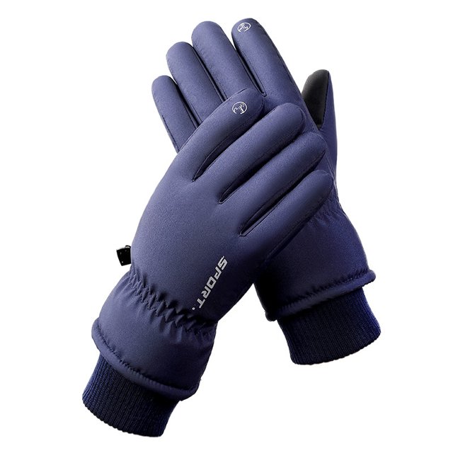 Guantes de esquí de invierno para hombres y mujeres, para exteriores, con pantalla táctil, cálidos, forrados de vellón, gruesos, impermeables y antideslizantes