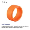 thumbnail image 3 of Uxcell Silicone Rubber Bands Rings Non-slip 1" Orange for Wrapping Paper 5Pcs, 3 of 5