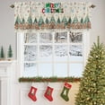 thumbnail image 4 of Merry Christmas Valances for Windows, 54 x 18in, Gingerbread Man Snowflake Winter Linen Rod Pocket Kitchen Valance Curtain Light Filtering Window Treatments for Living Room Bedroom, 1 Panel, 4 of 7