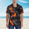 thumbnail image 4 of Daiia Molten Lava Abstract Flow Hawaiian Shirt for Men Gentle Cotton Regular Short Sleeve Casual-XX-Large, 4 of 9