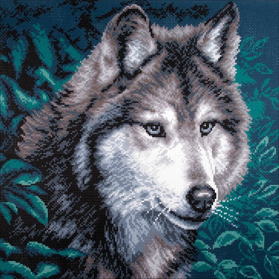 Collection D'Art Stamped Cross Stitch Kit, 41cm x 41cm, Wolf