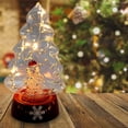 thumbnail image 3 of Árbol de Navidad de Cristal perfecl con Luces LED para decoración de Papá Noel, 3 of 8