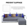 thumbnail image 6 of L Shape Sofa Slipcover Reversible Sectional Couch Cover Chaise Lounge Cover Furniture Protector Cover,Large Size,Gray, 6 of 13