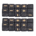 thumbnail image 2 of 20 Pcs 16mm Black Math Operation Dice Set - Engraved Plus & Minus Symbols, Premium Odorless Plastic, Portable Educational Teaching Aids for Classroom, Home Math Learning & Indoor Party Games, 2 of 7