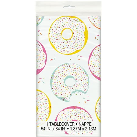 Donut Party Plastic Tablecloth 84 X 54 In 1ct Walmart Com
