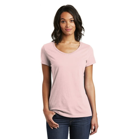 District Women's Very Important Tee V-Neck Dt6503 - Dusty Lavendar - XS