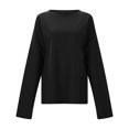 thumbnail image 3 of Chandail à Capuchon Décontracté Uni à Col Rond à Manches Longues pour Femmes, Haut de Designer, Chandails à Capuchon pour Femmes, Chandail à Capuchon Sans Capuchon, Vestes pour Sortir, Chandail à Capuchon Athlétique Grande Taille, Chandail à Capuchon Court, Chandails à Capuchon Doublés Grande Taille pour Femmes, 3 of 7