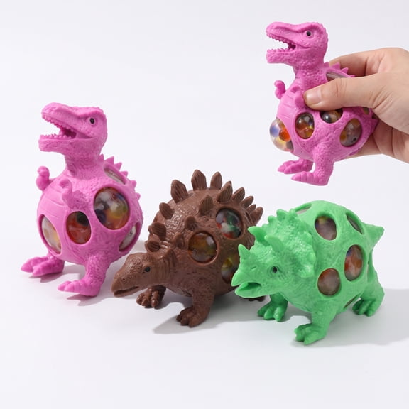 Knisume Slow Rising Squishy Toys — Dinosaur Grape Squeezable Stress Relief Fidget, Soft Gel Toy for Anxiety Relief, Office Desk Decompression Squeeze, Anti Stress Squishy
