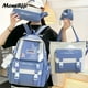 thumbnail image 2 of 4 Pcs Set Women Backpack Harajuku Laptop Canvas School Bags For Teenage Girls Kawaii Backpack College Student Book Bag Rucksack, 2 of 4