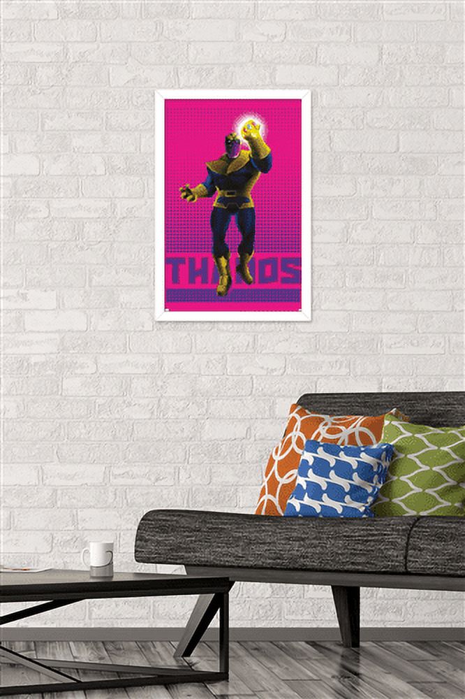 Marvel Shape of a Hero - Thanos Wall Poster, 14.725" x 22.375" Framed