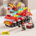 thumbnail image 1 of GloryStar READY STOCK Mini 6 In 1 Building Blocks DIY Educational Play for Children Police Airplane&fire Truck&castle Model Building Blocks Fire fighting, 1 of 9