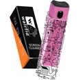 thumbnail image 1 of walrfid Car Screen Cleaner, Computer Screen Cleaner Spray and Wipe, Laptop Cleaning Mist Kit for Electronic iPad, iPhone, Phone, MacBook, TV, Monitor Display, with Black Graffiti Case - Hot Pink, 1 of 6