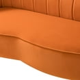 thumbnail image 5 of Cute Loveseat Sofa with Flower Shaped Back Design, Orange, 5 of 10