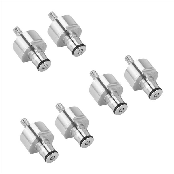 6 Unids Tapa de Carbonatación de Acero Inoxidable 304 5/16 Pulgadas Barb, Tipo de Bloqueo de Bola
