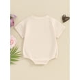 thumbnail image 4 of Bslissey Baby Boys Girls Summer Romper Short Sleeve Letter Print Jumpsuit Casual Crew Neck Bodysuit 3M 6M 12M 18M Newborn Infant Cute T-shirt, 4 of 9