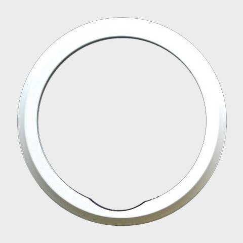 Livorsi Baja Boat Gauge Bezel AG400W | 4 Inch Aluminum White Angled