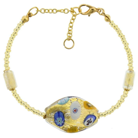 GlassOfVenice Murano Glass Klimt Spiral Bracelet