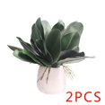 thumbnail image 2 of Orquídeas artificiales Phalaenopsis hojas planta en maceta hoja decoración de oficina en casa 20 piezas Inevent JJ7545-00×10, 2 of 3