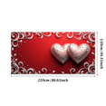thumbnail image 3 of Valentine's Day Heart Love Backdrop Banner Romantic Flower Design Wedding Photo Props Party Decorations Background Event Display, 3 of 4