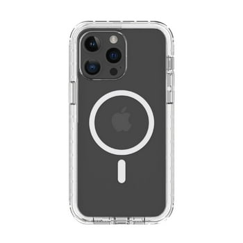 onn. MagSafe Compatible Rugged Phone Case for iPhone 14 Pro Max - Clear